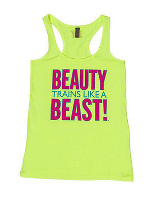 NEW Womens Tank Top Workout Clothing Muscle Club Apparel Beauty Train Beast