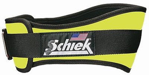 NEW Schiek Model 2006 Nylon Neon Yellow Weight Lifting Belt with Velcro closure