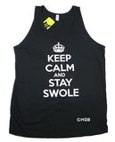 NEW Mens Tank Top Bodybuilding Clothing Muscle Club Apparel Keep Calm Stay Swole