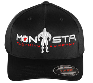 NEW MONSTA Bodybuilding Wear Monsta-Man Hat FlexFit Mid-Profile Embroidered Cap