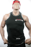 NEW Men Workout NPC Bodybuilding Wear Ribbed Tank Top Gym Clothing Barbell logo