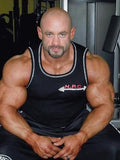 NEW Men Workout NPC Bodybuilding Wear Ribbed Tank Top Gym Clothing Barbell logo