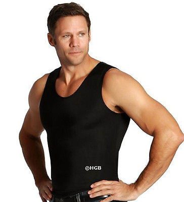Insta Slim Tank Top BLACK Slimming Compression Muscle Shirt Mens