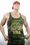 NEW Mens Workout NPC Bodybuilding Wear Cotton Tank Top Gym Clothing Camo