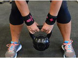Harbinger HumanX Pink Line 18" Wrist Wraps Thumb Loop Weight Lifting CrossFit