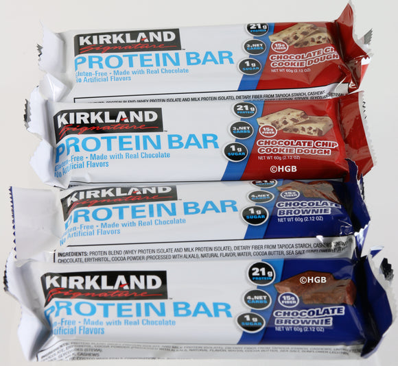 Protein Bars Kirkland Signature 4 Count 2 Flavors 21g Protein + Supplement Sample New