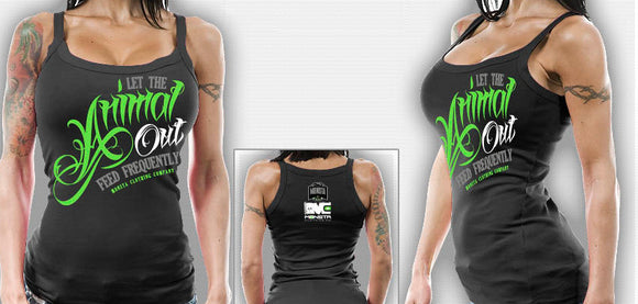 NEW Womens Workout Wear MONSTA Bodybuilding Gym Clothes Animal Out Tank Top