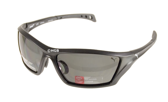 NEW Puma Sunglasses PU14701A Polarized Grey Lenses Matte Black Frame UNISEX