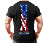 NEW Mens Graphic T MONSTA Bodybuilding Clothing USA Unleash Savage Aggression