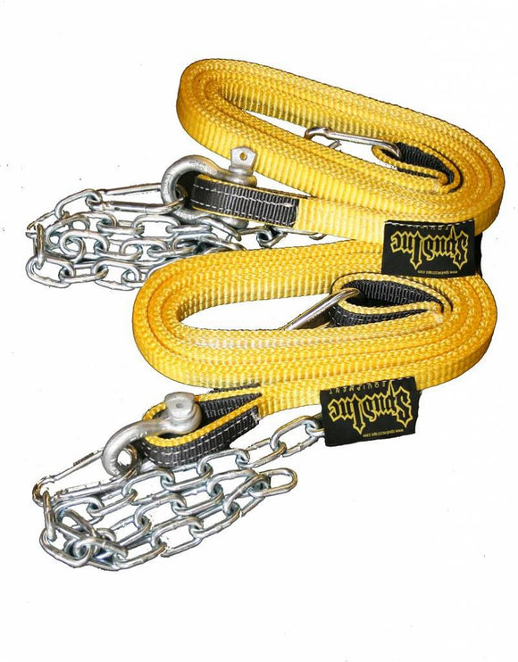Spud Inc Suspension Straps With Chains -  One pair - Black or Yellow