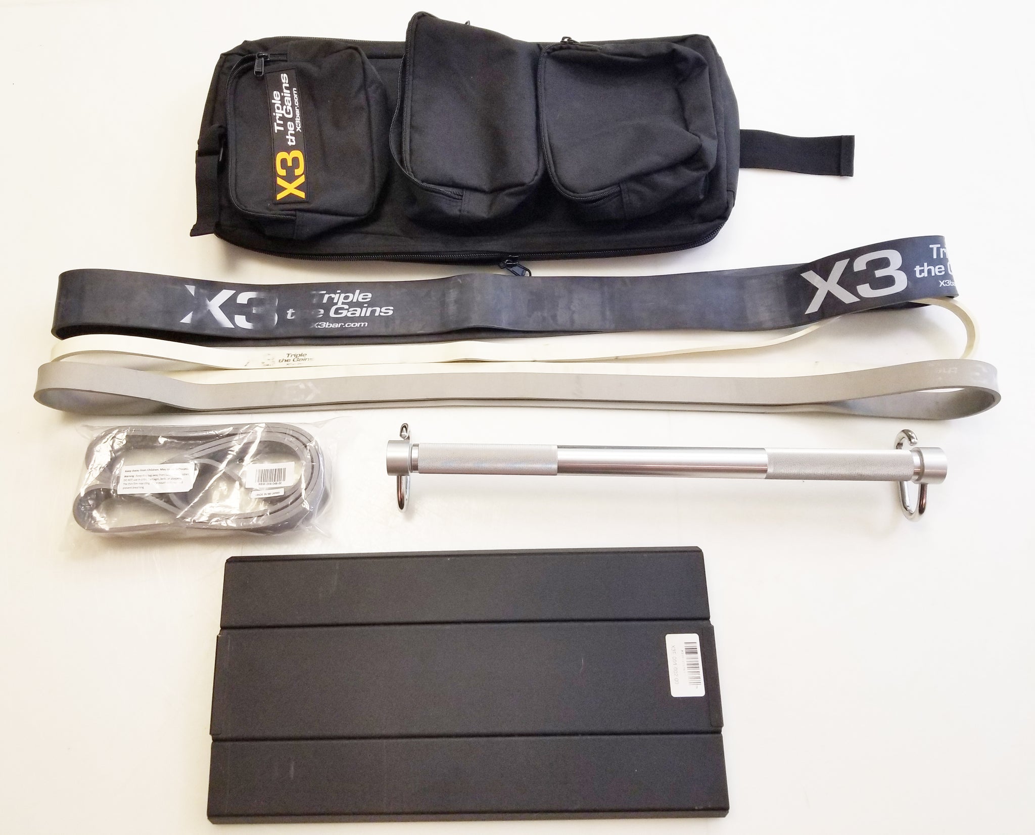 X3 Bar, Foot Plate, Travel Case, 4 Bands